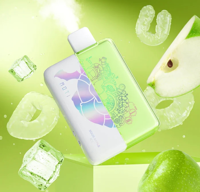 MOTI Duo 9000 Puffs Vape - Sour Apple Ice: Your Enduring Companion for the Irish Lifestyle in 2025